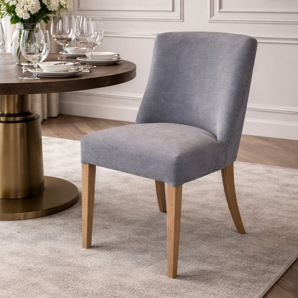 Carlton Furniture Huron Chair Smoke Linen — lifestyle setting