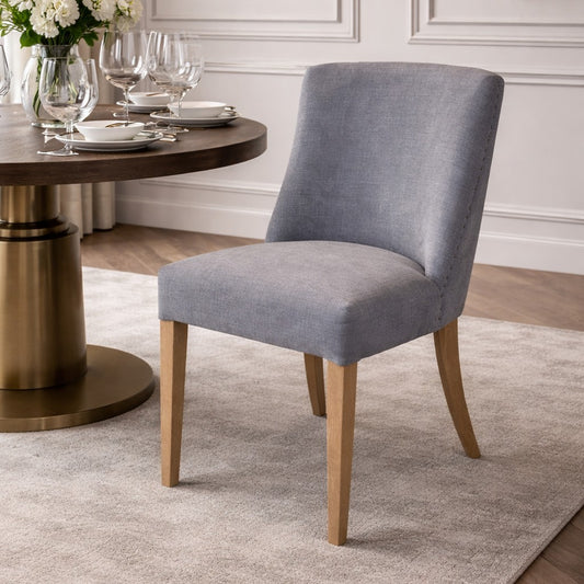 Carlton Furniture Huron Chair Smoke Linen — lifestyle setting
