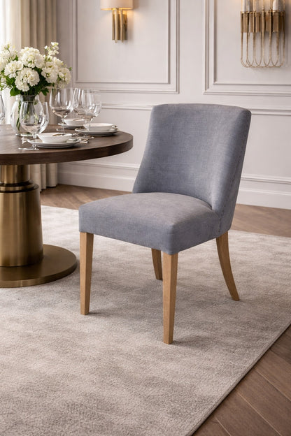 Carlton Furniture Huron Chair Smoke Linen — lifestyle setting