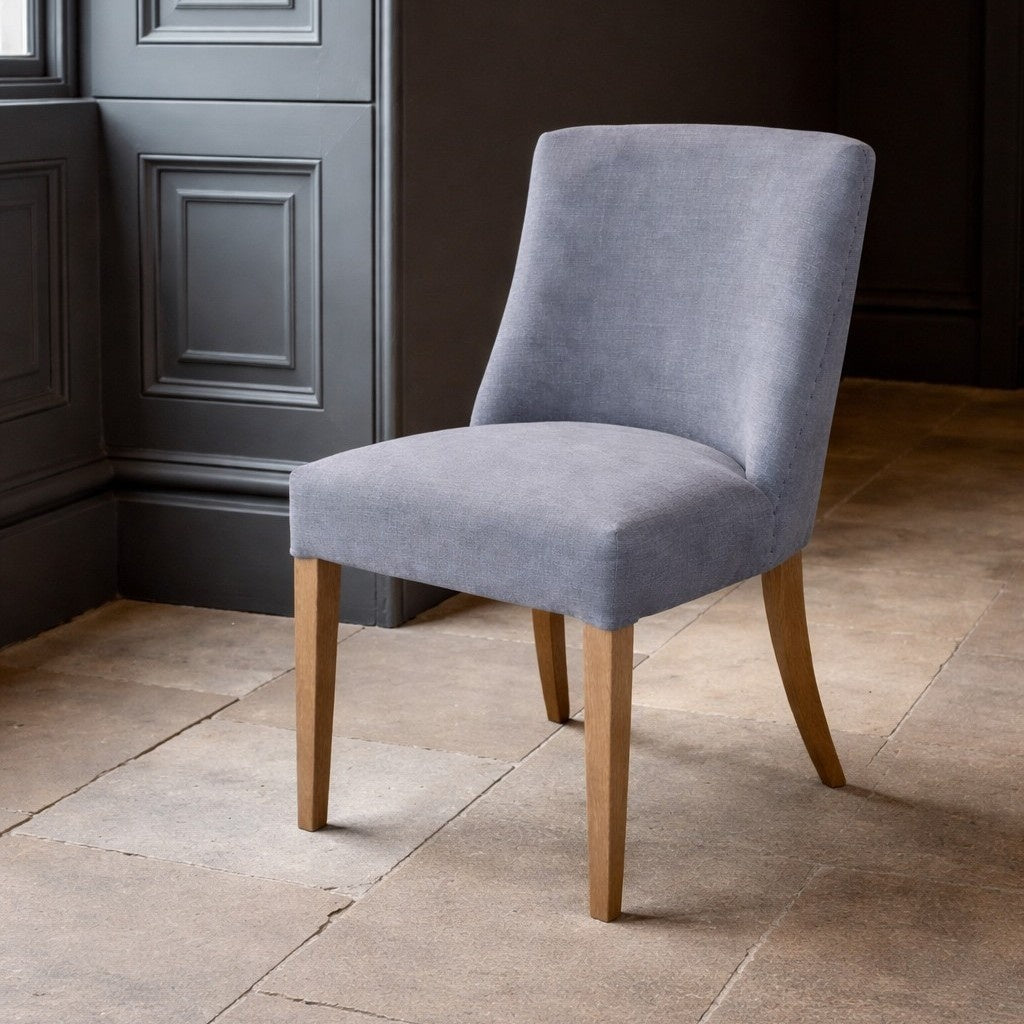 Carlton Furniture Huron Chair Smoke Linen — lifestyle setting
