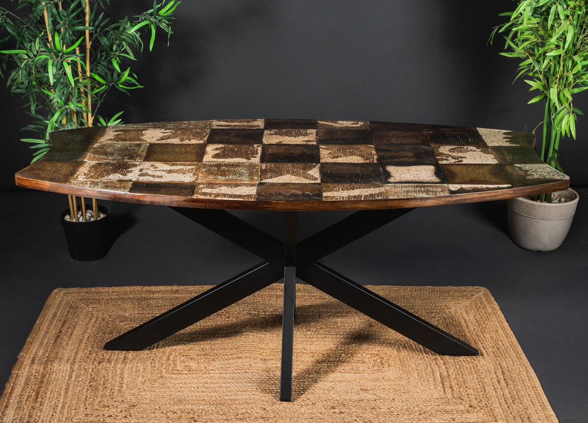 Carlton Furniture Lovell Dining Table with Spider Leg — lifestyle setting