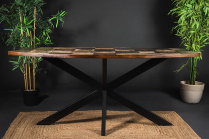 Carlton Furniture Lovell Dining Table with Spider Leg — lifestyle setting