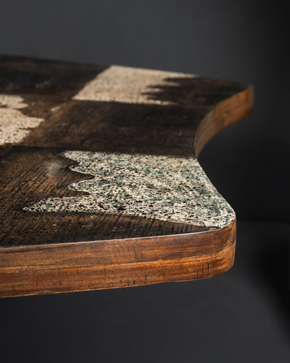 Carlton Furniture Lovell Dining Table with Spider Leg — tabletop edge and patterned timber detail
