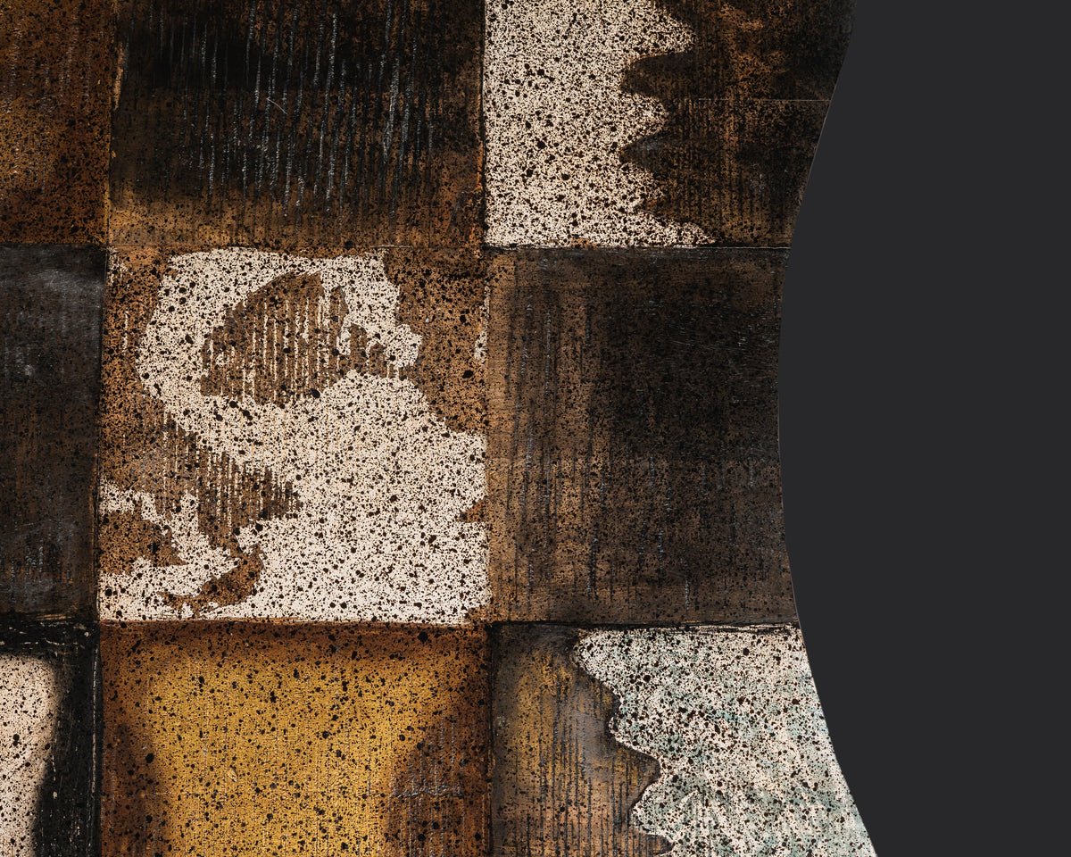 Carlton Furniture Lovell Dining Table with Spider Leg — patterned timber texture detail