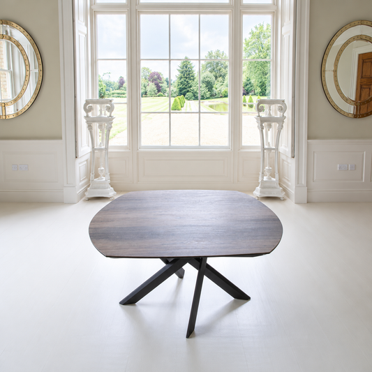 Carlton Furniture Milan Small 130cm - 190cm Extending Dining Table in Taupe Woodgrain — table-only product view, with no chairs.