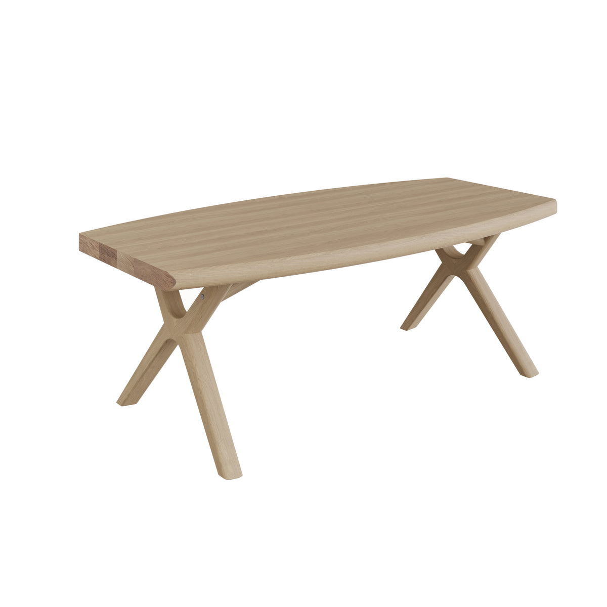 Carlton Furniture Morgan Bow X Leg Coffee Table in Grey Oiled - cutout view