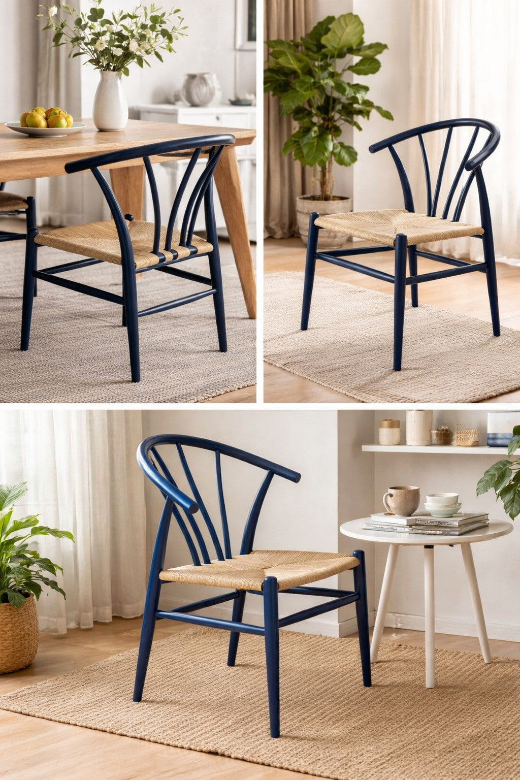 Carlton Furniture Mura Chair Blue Painted — lifestyle setting