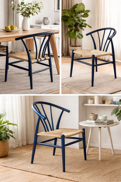 Carlton Furniture Mura Chair Blue Painted — lifestyle setting