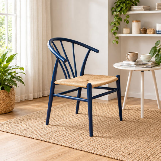 Carlton Furniture Mura Chair Blue Painted — lifestyle setting