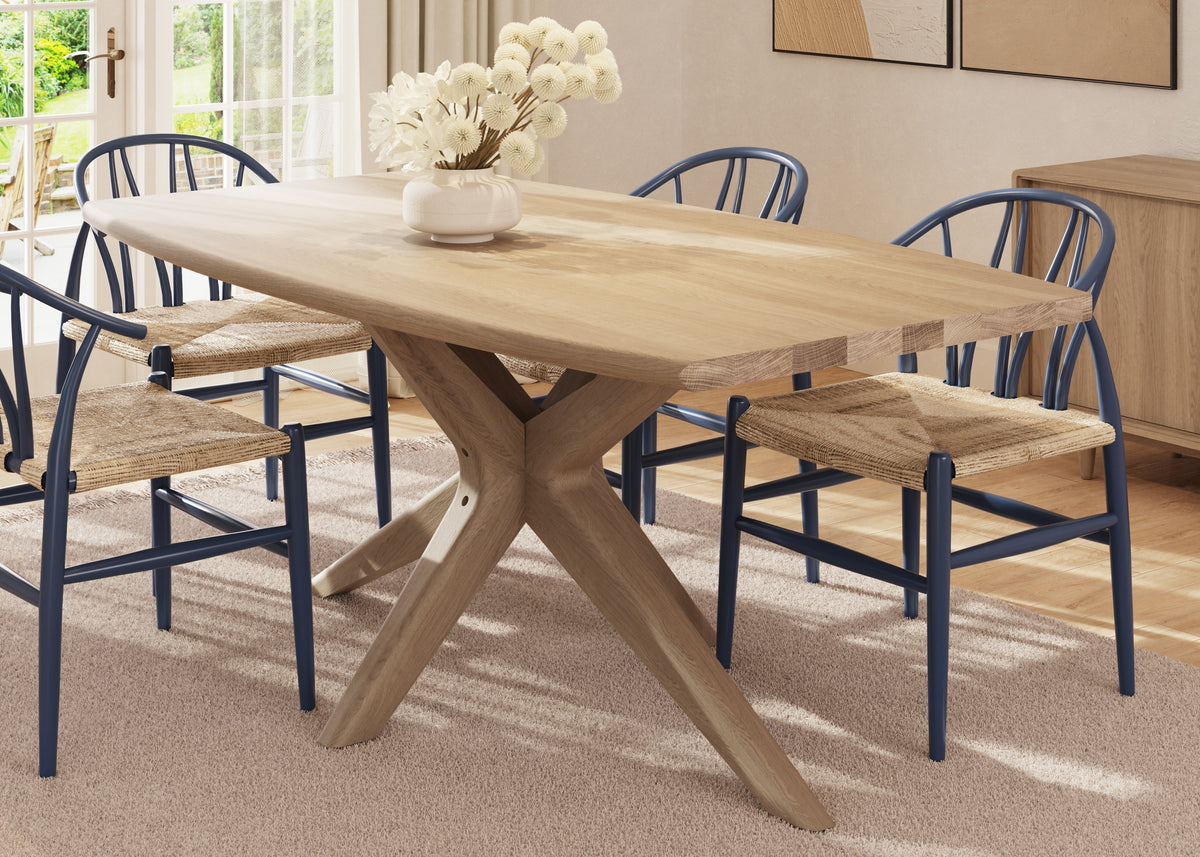 Carlton Furniture Mura Chair Blue Painted — lifestyle setting