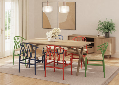 Carlton Furniture Mura Chair Blue Painted — lifestyle setting