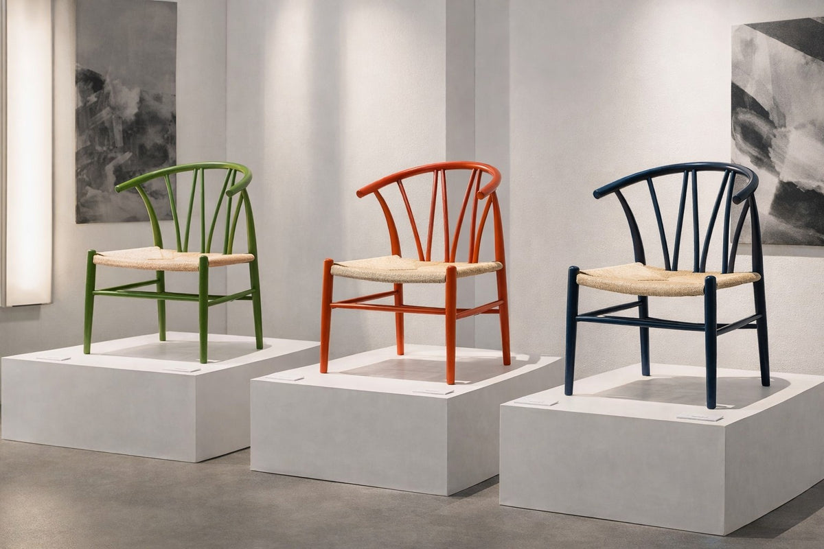 Carlton Furniture Mura Chair Blue Painted — lifestyle setting