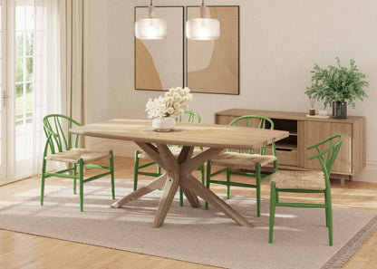 Carlton Furniture Mura Chair Green Painted — lifestyle setting