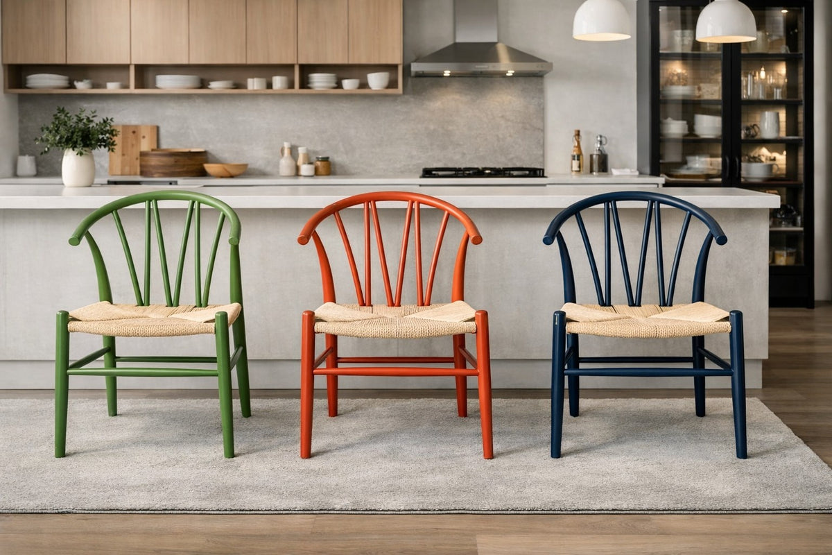 Carlton Furniture Mura Chair Green Painted — lifestyle setting