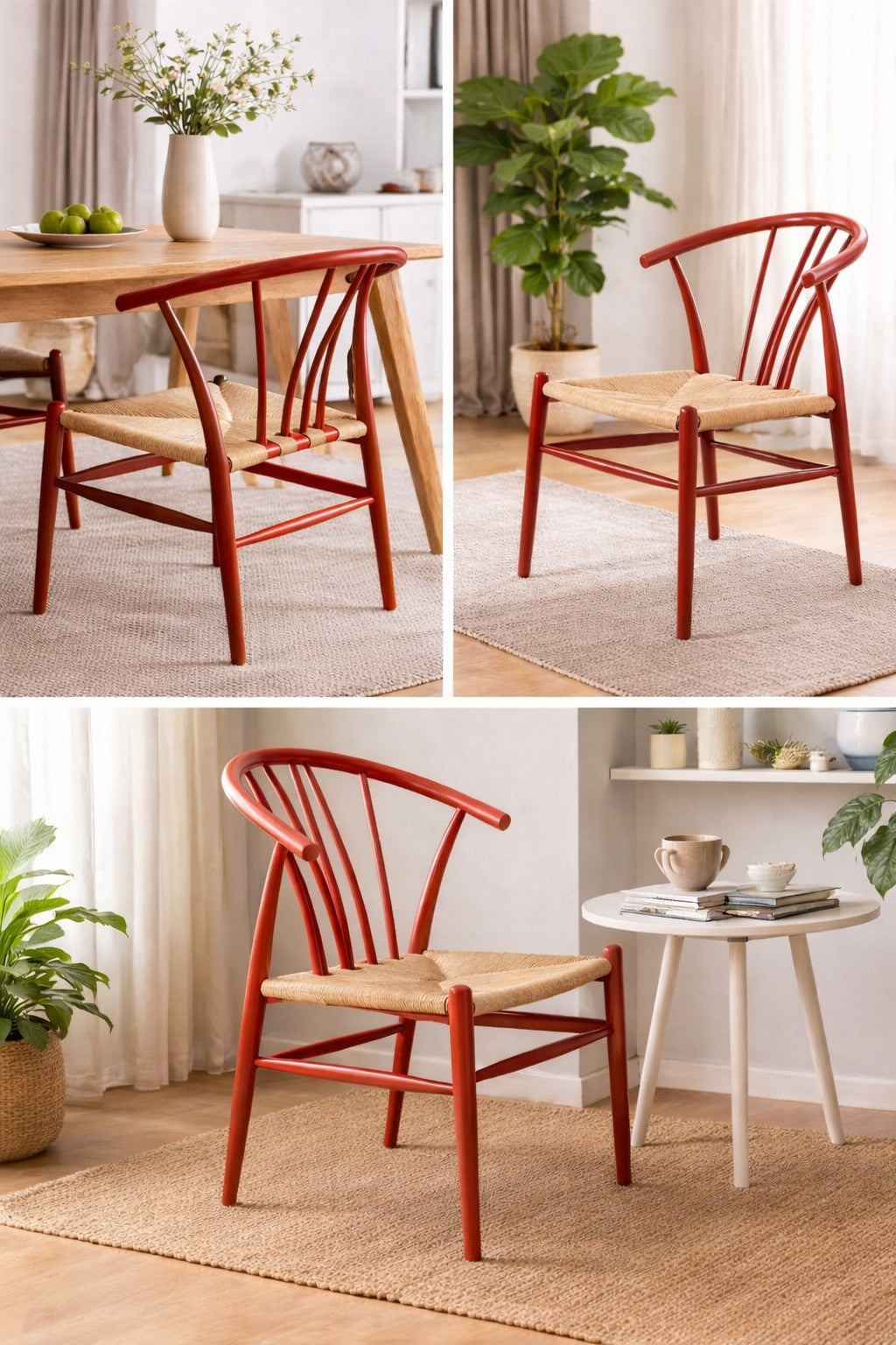 Carlton Furniture Mura Chair Red Painted — lifestyle setting