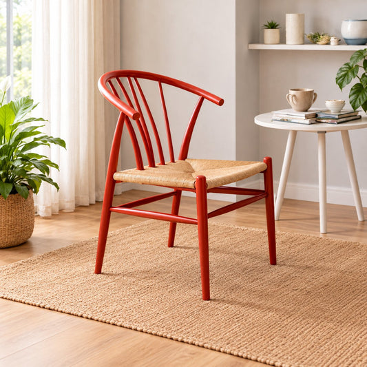 Carlton Furniture Mura Chair Red Painted — lifestyle setting