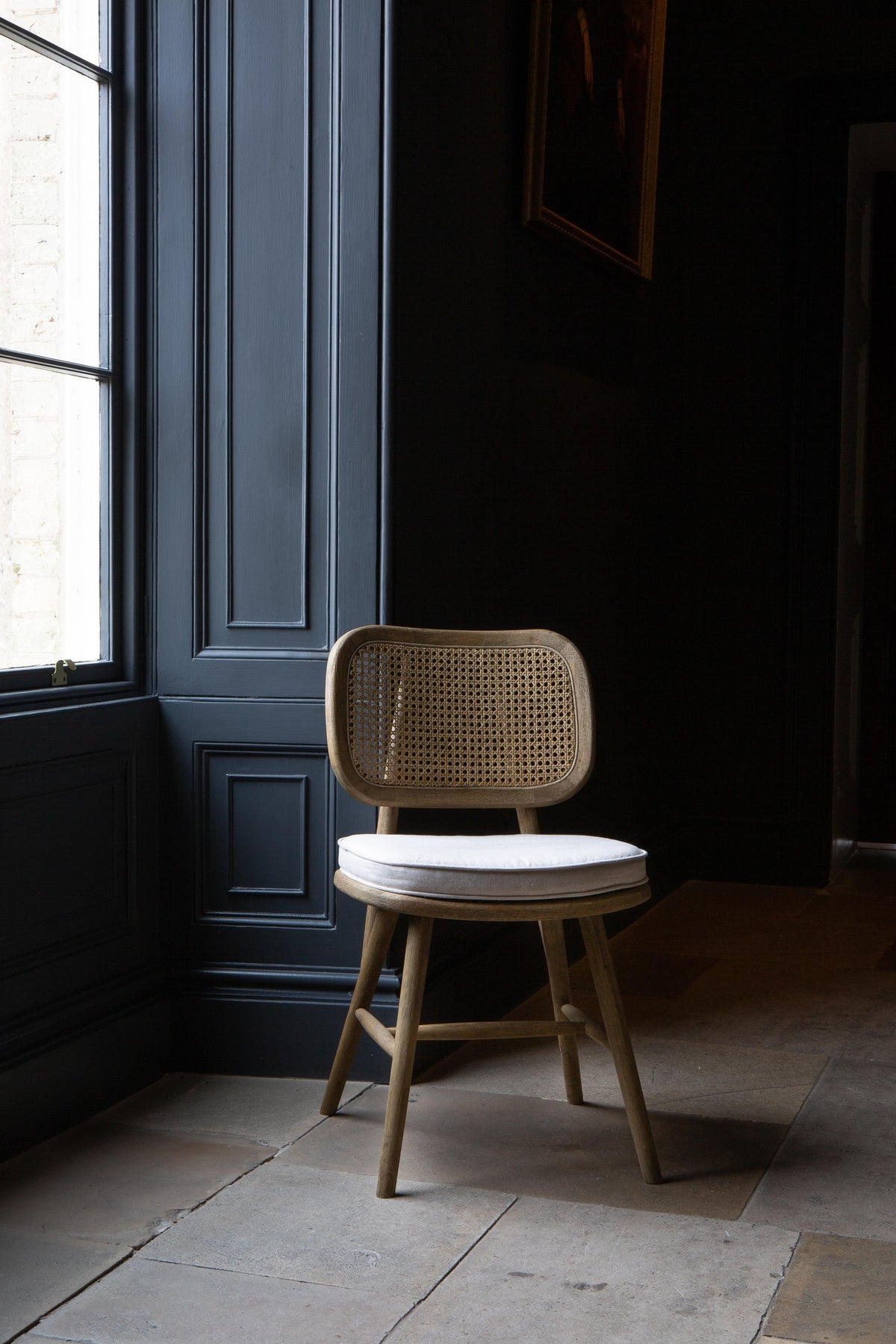 Carlton Furniture Pair of Kinsey Dining Chairs with Upholstered Seat Pad - Natural Linen — lifestyle setting