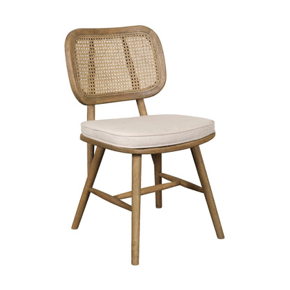Carlton Furniture Pair of Kinsey Dining Chairs with Upholstered Seat Pad - Natural Linen — product view