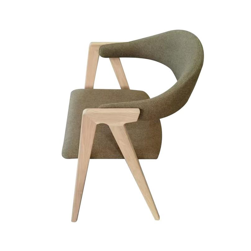 Carlton Furniture Pair of Ossby Chairs in Hunter Green Cambridge Fabric with Bianco Oiled Legs — product view