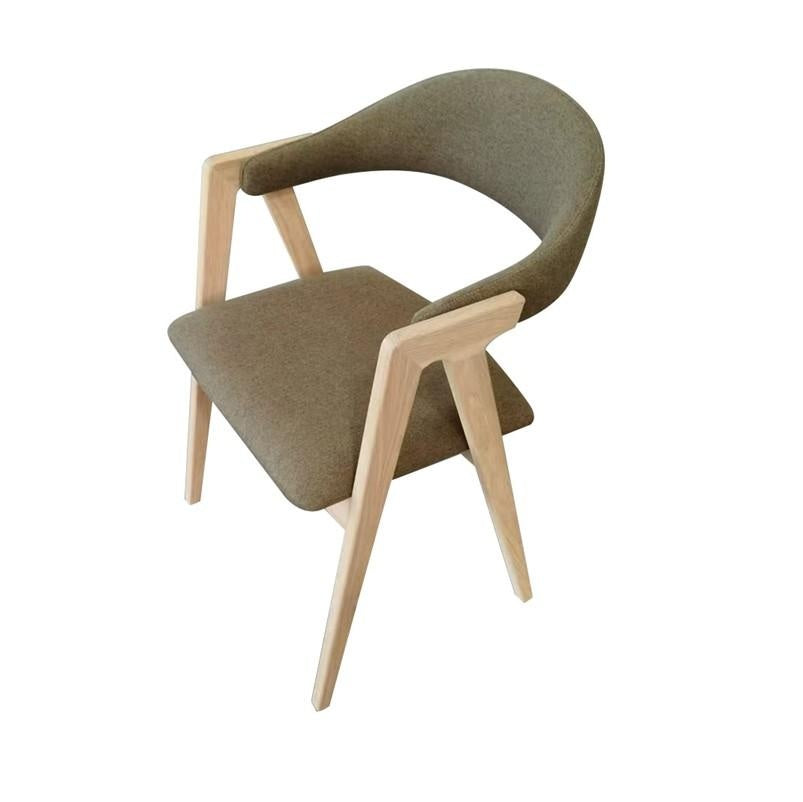 Carlton Furniture Pair of Ossby Chairs in Hunter Green Cambridge Fabric with Bianco Oiled Legs — product view