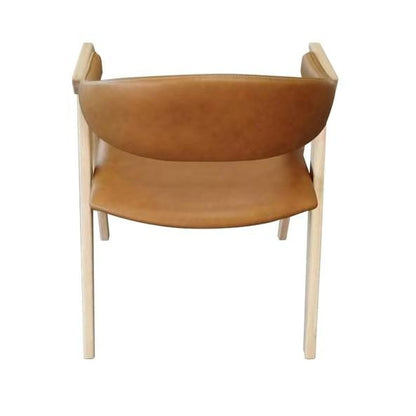 Carlton Furniture Pair of Ossby Chairs in Tan leather with Bianco Oiled Legs — product view