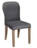 Carlton Furniture Pair of Pavilion Dining Chairs - Smoke with Grey oil legs & Brass Studs — product view