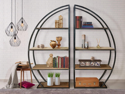 Carlton Furniture Sail Metal Bookcase — lifestyle setting