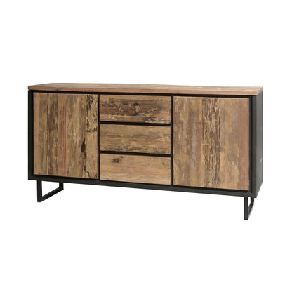 Carlton Furniture Sleeper Wood/Black Iron - 3 Drawer 2 Door Sideboard — product view