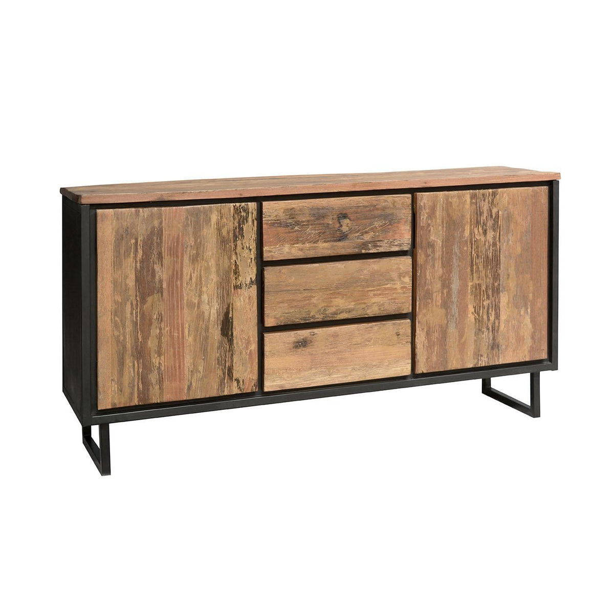 Carlton Furniture Sleeper Wood/Black Iron - 3 Drawer 2 Door Sideboard — product view
