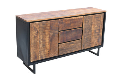 Carlton Furniture Sleeper Wood/Black Iron - 3 Drawer 2 Door Sideboard — product view