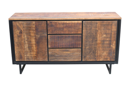 Carlton Furniture Sleeper Wood/Black Iron - 3 Drawer 2 Door Sideboard — product view