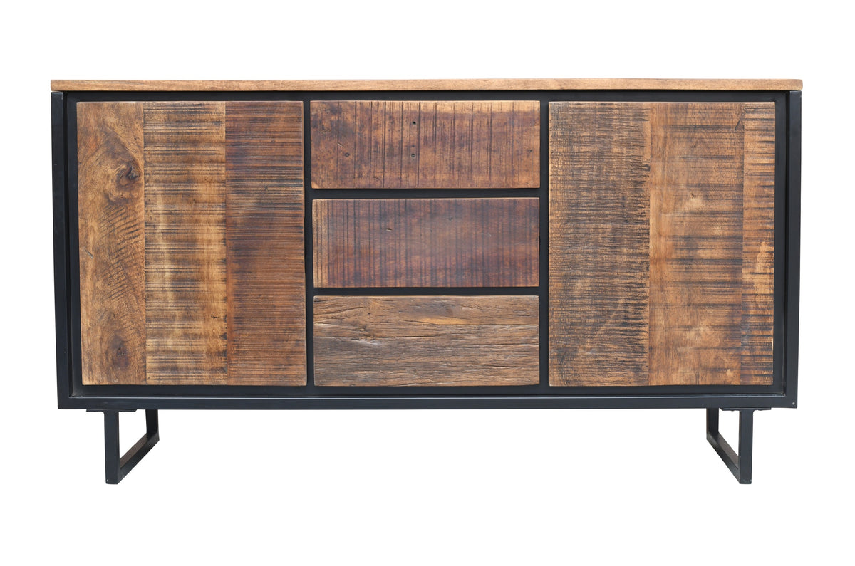 Carlton Furniture Sleeper Wood/Black Iron - 3 Drawer 2 Door Sideboard — product view