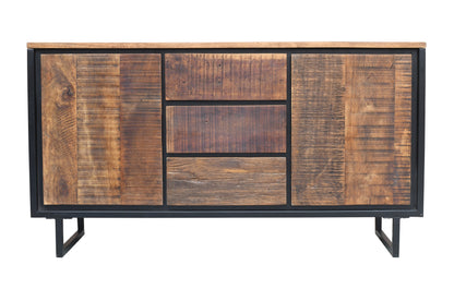 Carlton Furniture Sleeper Wood/Black Iron - 3 Drawer 2 Door Sideboard — product view