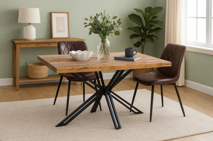 Carlton Furniture Sleeper Wood - Rectangular Dining Table with Open X Leg — lifestyle setting