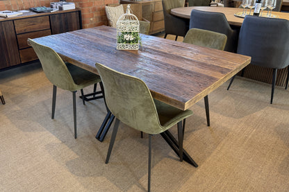 Carlton Furniture Sleeper Wood - Rectangular Dining Table with Open X Leg — lifestyle setting