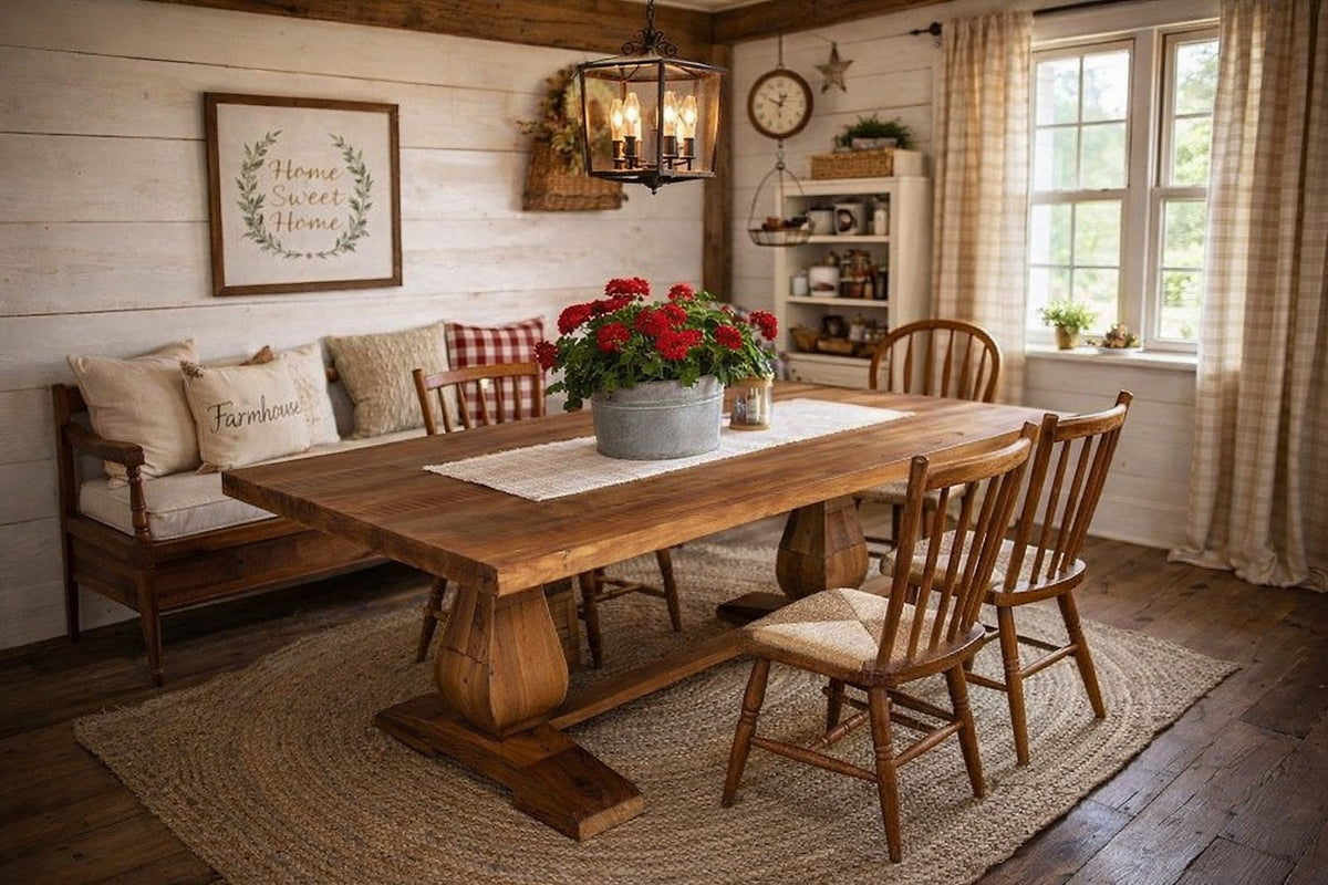 Carlton Furniture Sleeper Wood Table with Pondi Leg — lifestyle setting