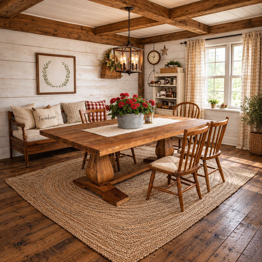 Carlton Furniture Sleeper Wood Table with Pondi Leg — lifestyle setting