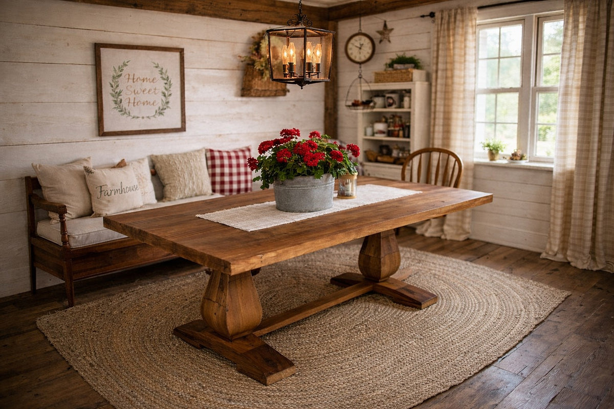 Carlton Furniture Sleeper Wood Table with Pondi Leg — lifestyle setting