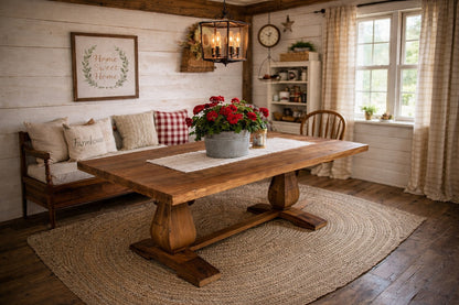 Carlton Furniture Sleeper Wood Table with Pondi Leg — lifestyle setting