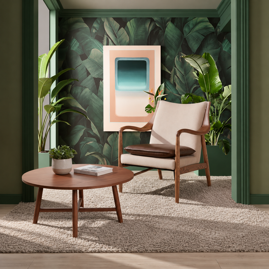 Carlton Furniture Wiltshire Armchair in Verona Wheat - lifestyle room view