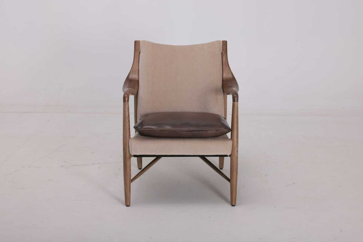 Carlton Furniture Wiltshire Armchair in Verona Wheat - front studio view