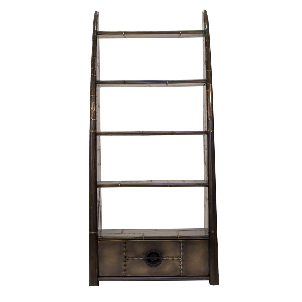 Carlton Furniture Wing Bookcase - Vintage Jet Brass — product view