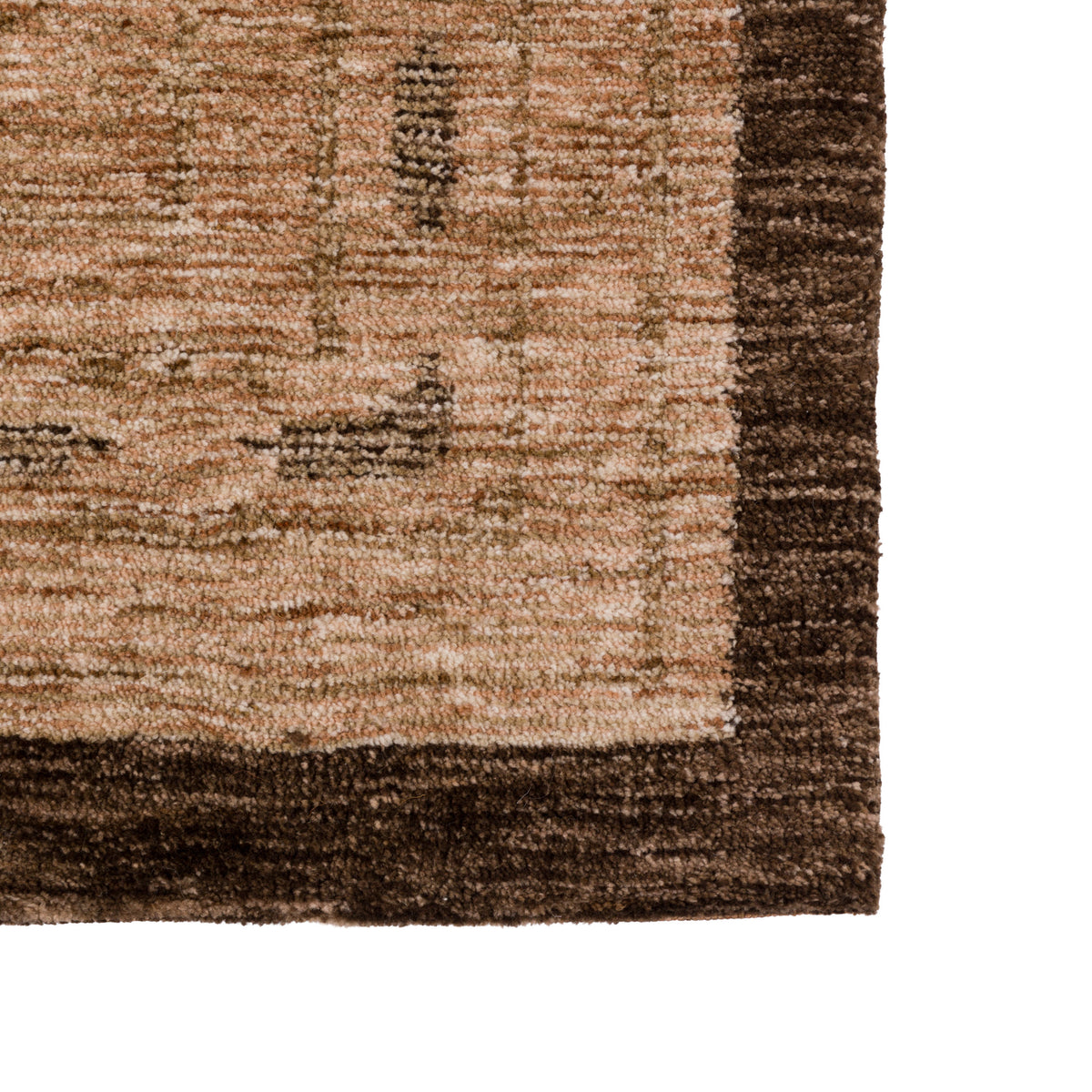 Gallery Direct Amica Rug Tan - corner and edge showing woven texture and finishing