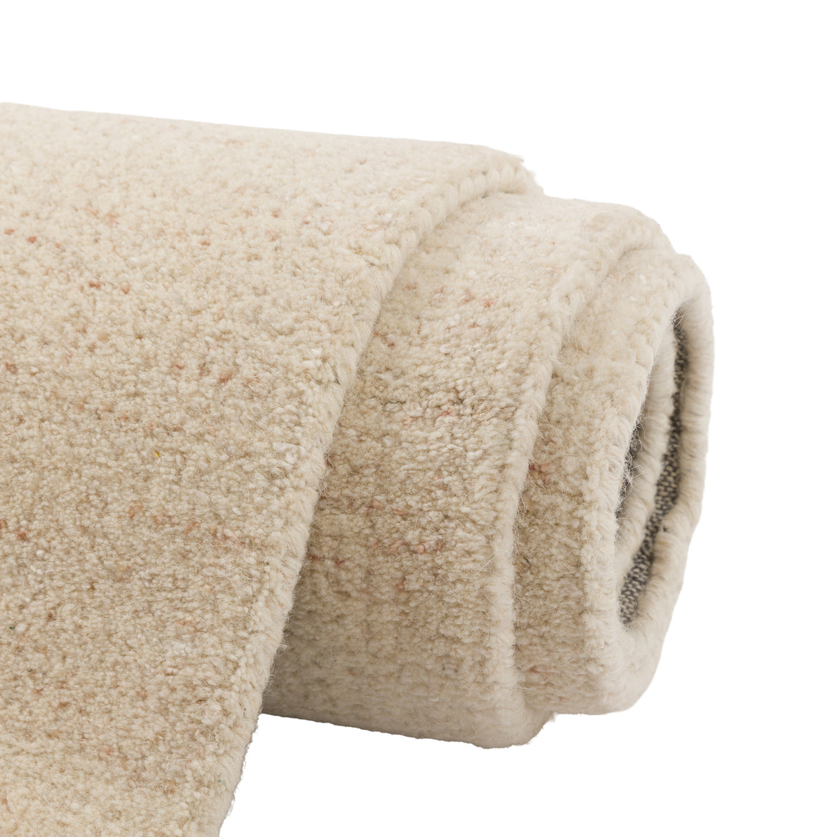 Gallery Direct Asten Rug Ivory - rolled rug showing weave and pile texture