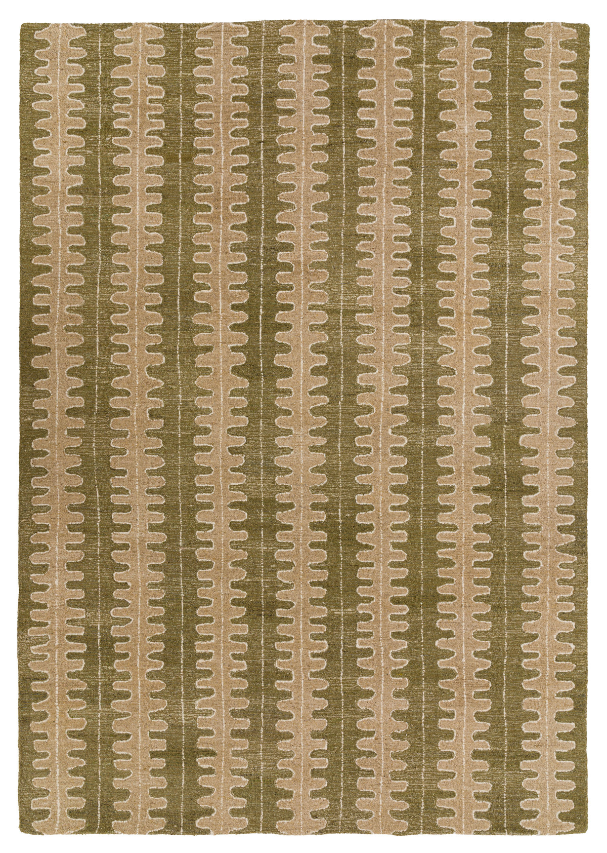 Gallery Direct Azelo Rug Natural Olive - complete front product view, 290 x 200 cm