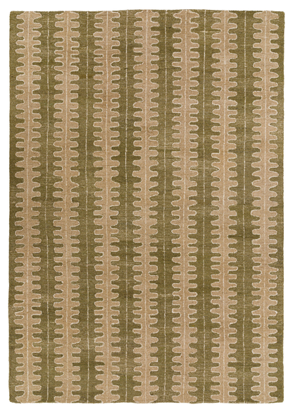 Gallery Direct Azelo Rug Natural Olive - complete front product view, 290 x 200 cm