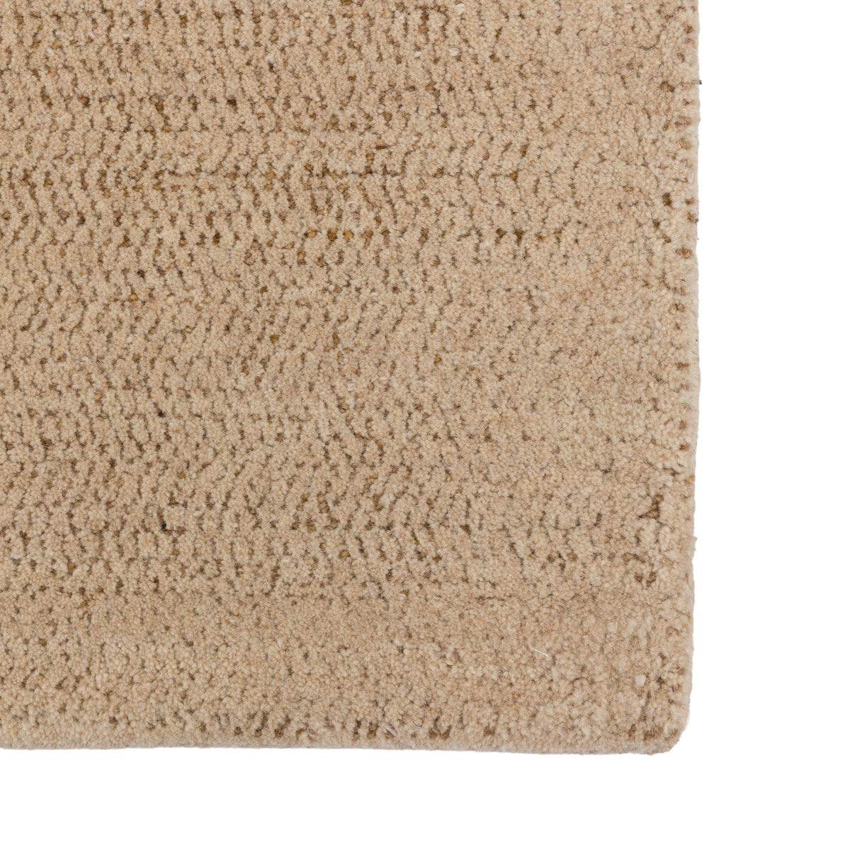 Gallery Direct Elara Rug Sand - corner and edge showing woven texture and finishing
