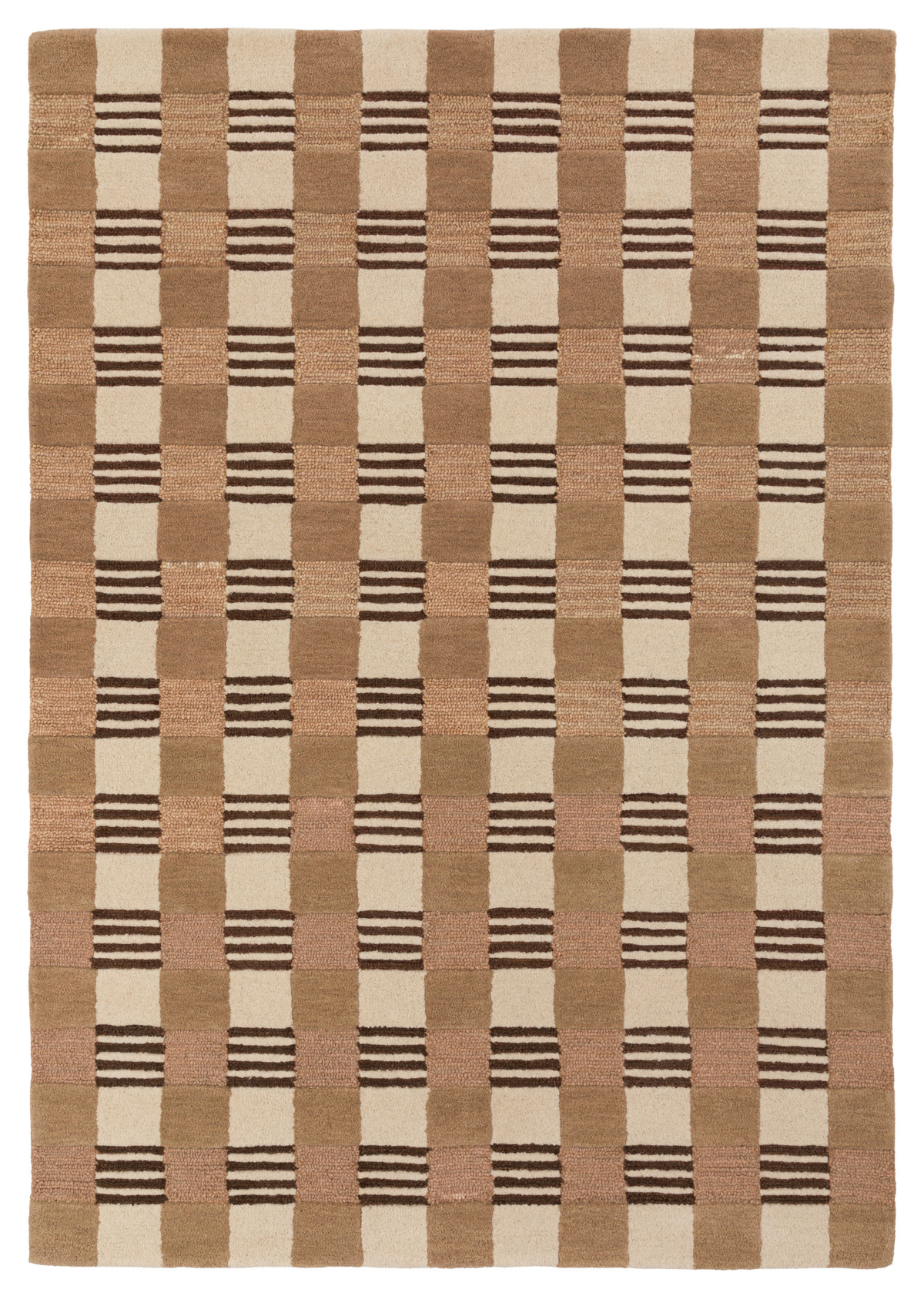 Gallery Direct Lezo Geo Rug Natural - complete front product view, 290 x 200 cm