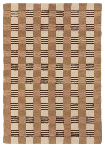 Gallery Direct Lezo Geo Rug Natural - complete front product view, 290 x 200 cm