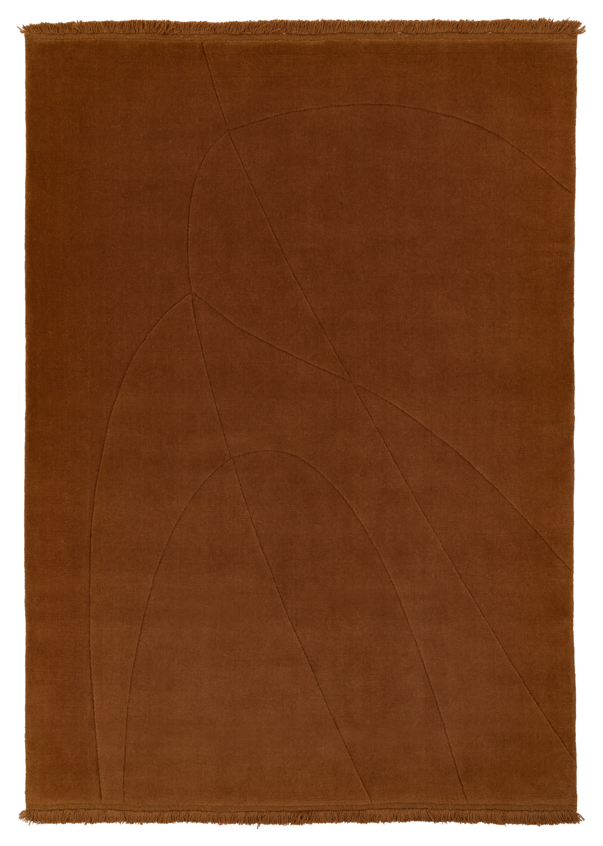 Gallery Direct Sienna Rug Terracotta - complete front product view, 230 x 160 cm
